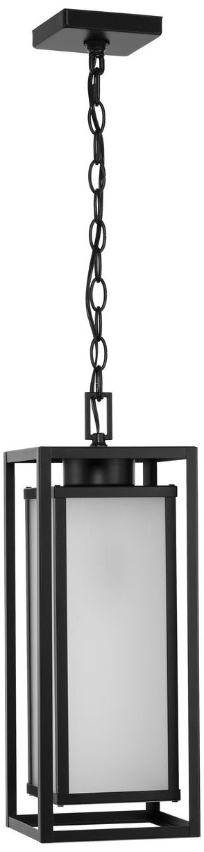 Image 4 Unison Collection One-Light Etched Seeded Glass Hanging Lantern more views