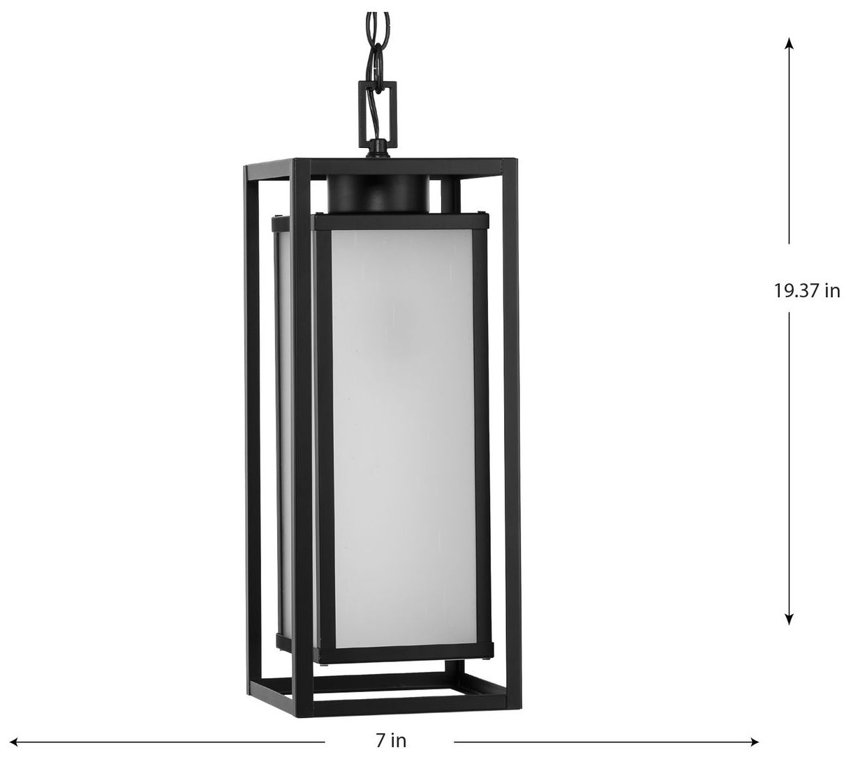 Image 5 Unison Collection One-Light Etched Seeded Glass Hanging Lantern more views