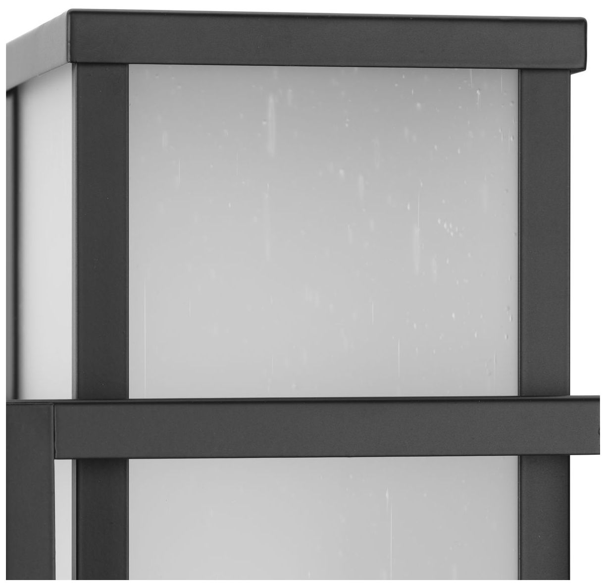 Unison Collection Two-Light Etched Seeded Glass Large Wall Lantern