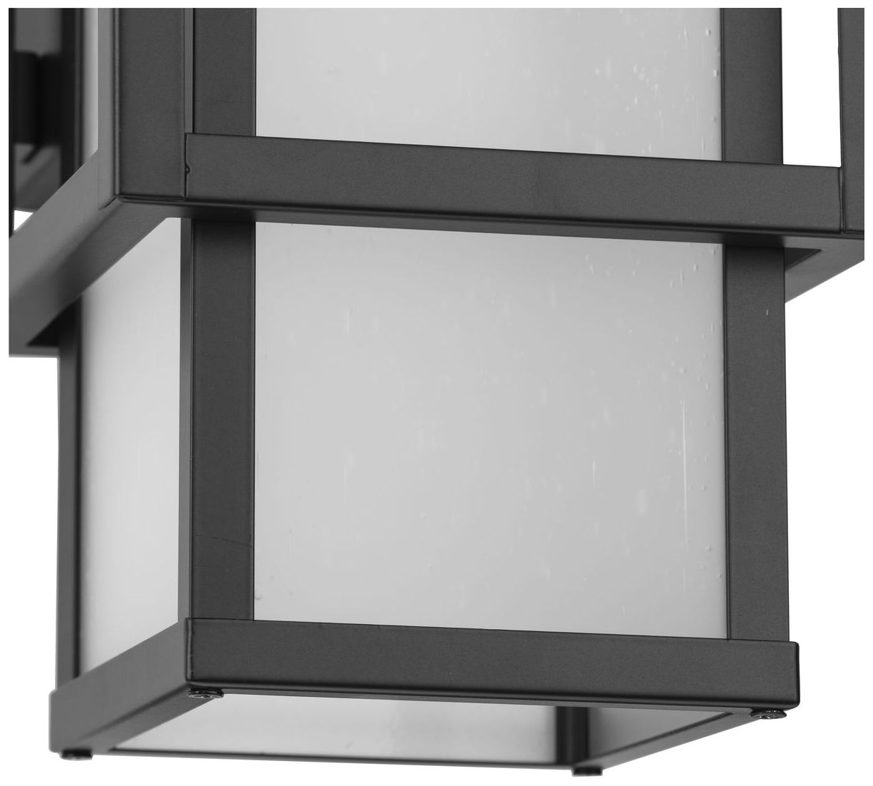 Unison Collection Two-Light Etched Seeded Glass Large Wall Lantern
