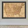 United States 54" Wide Rectangular Giclee Framed Wall Art in scene