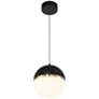 5_Unity 10"W Black with Antique Brushed Brass LED Mini Pendant more views