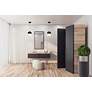 7_Unity 10"W Black with Antique Brushed Brass LED Mini Pendant more views