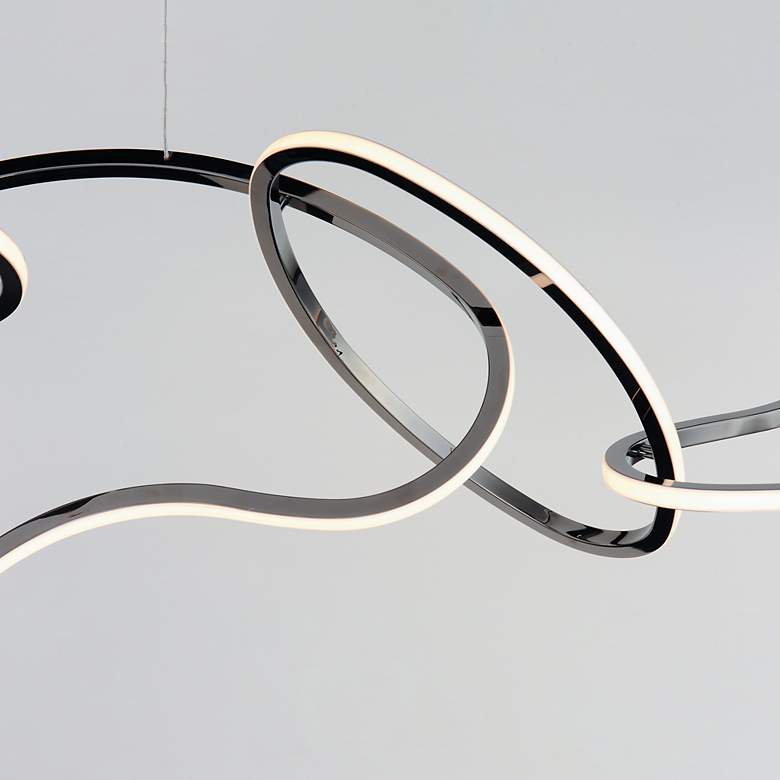 Image 3 Unity 6-Light LED Pendant Black Chrome more views