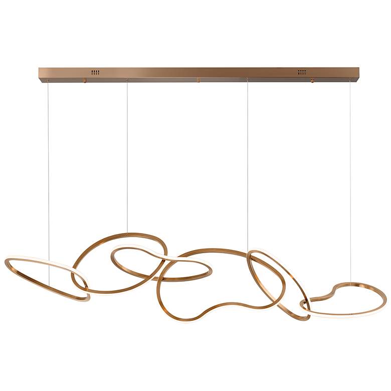 Image 1 Unity 6-Light LED Pendant Brushed Champagne