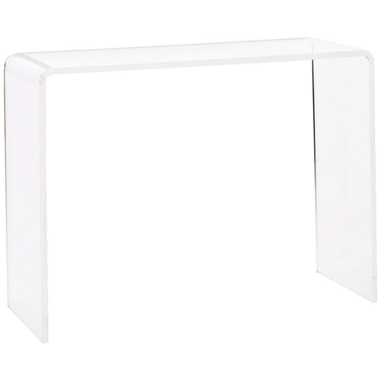 Image 1 Universal Clear Acrylic Console Table