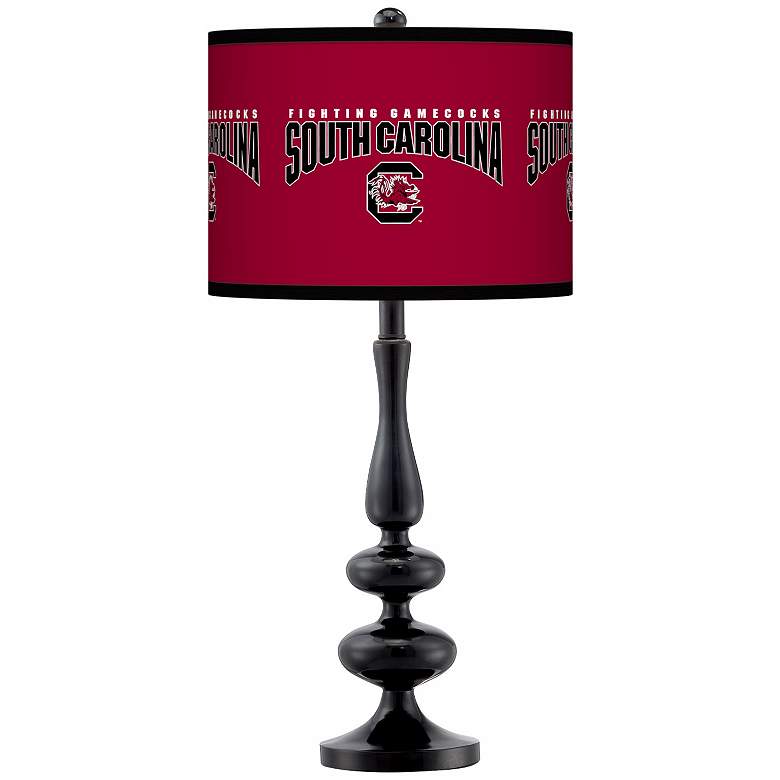 Image 1 University of South Carolina Gloss Black Table Lamp