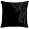 Uno Black Elephant 18" Square Down Throw Pillow