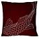 Uno Wine Red Koi Fish 18" Square Down Throw Pillow