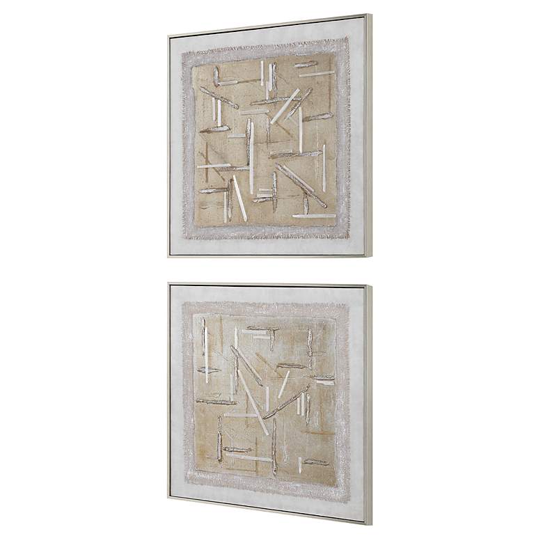 Image 4 Unpredictable 31" Square Framed Canvas Wall Art Set of 2 more views