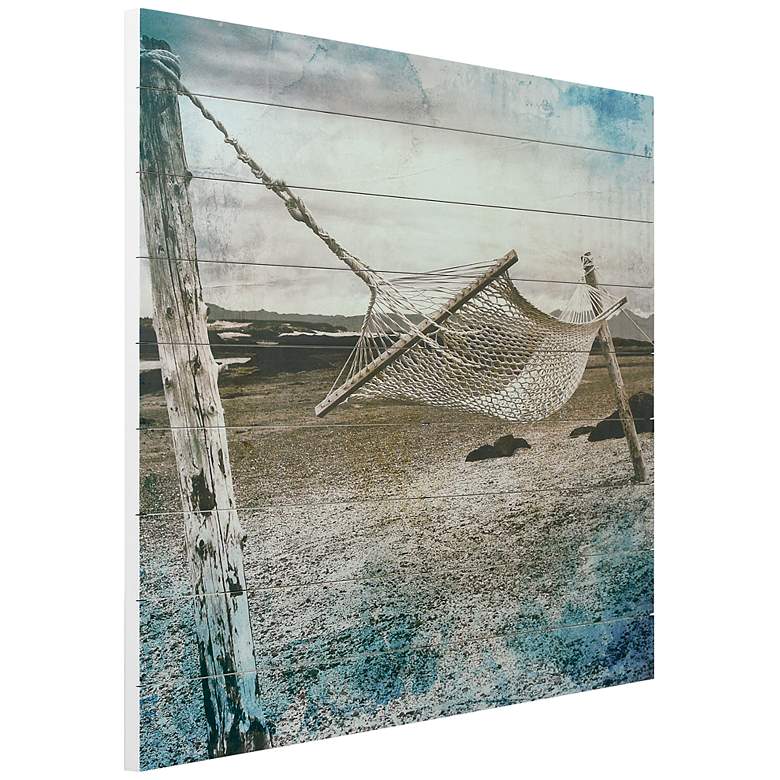 Image 4 Unwind 36" Square Giclee Print Solid Wood Wall Art more views