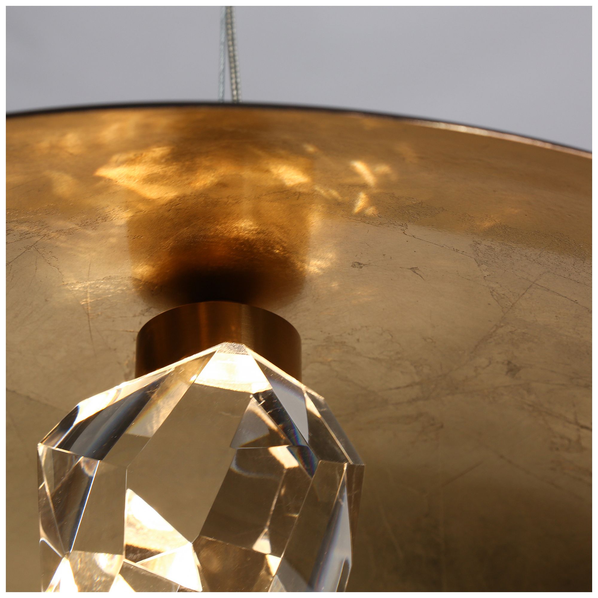 Uoicasa 1-Light LED Crystal Pendant Light