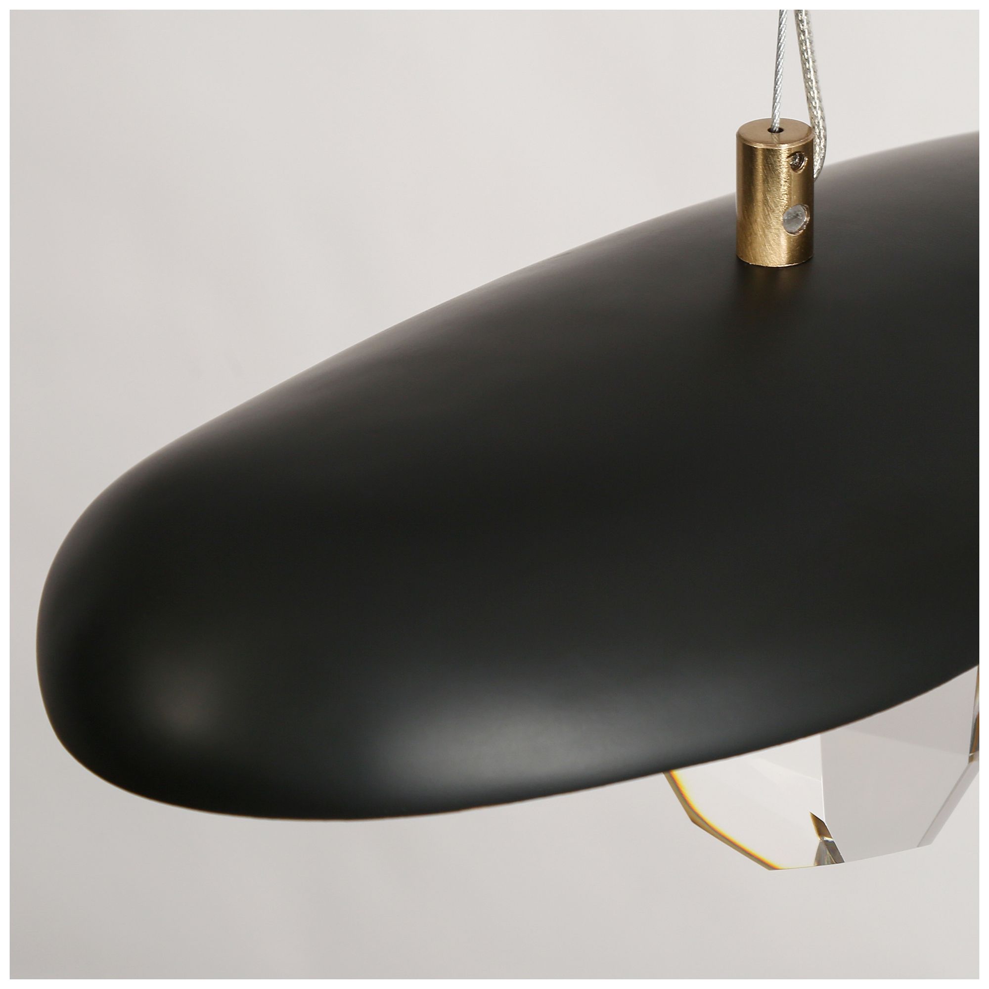 Uoicasa 1-Light LED Crystal Pendant Light