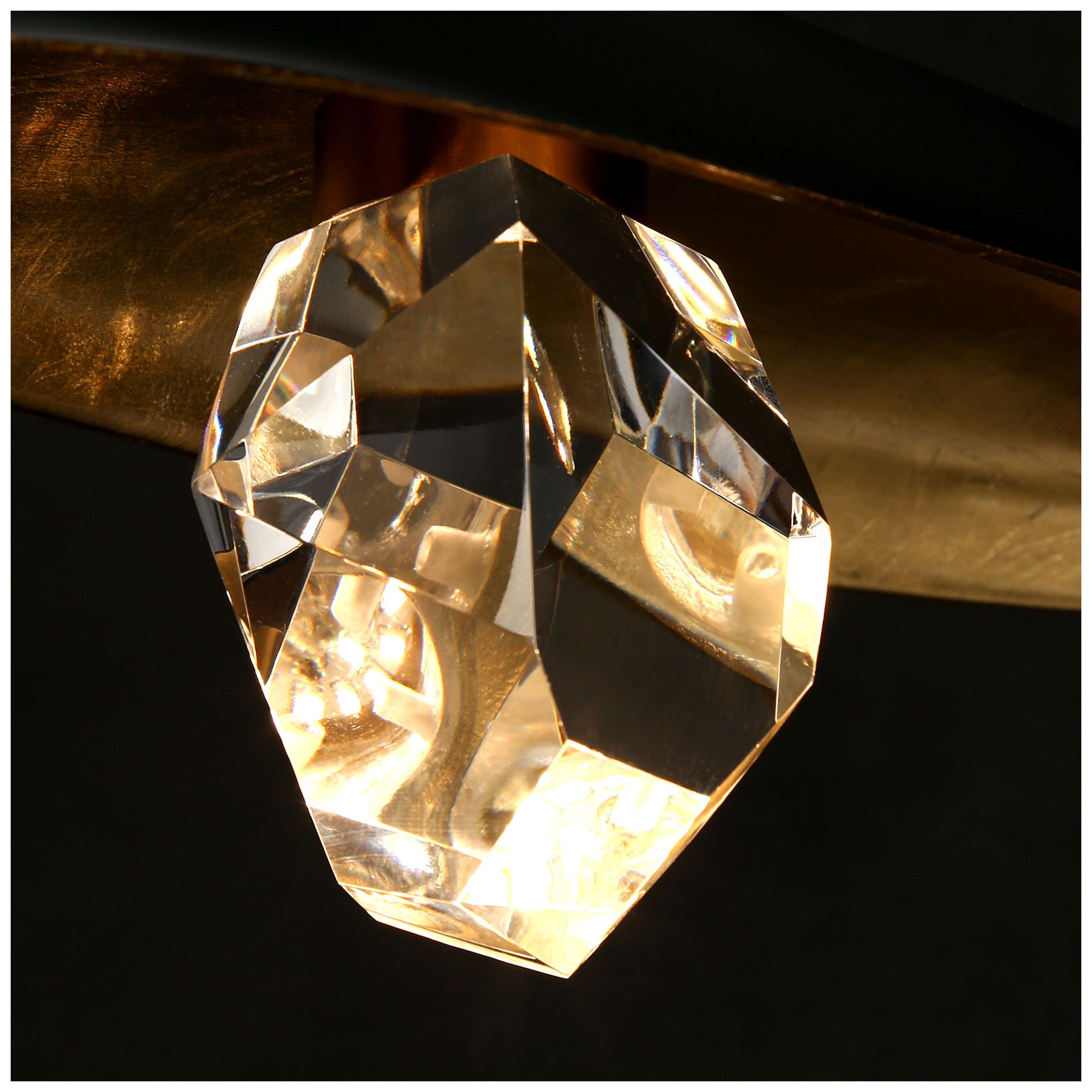 Uoicasa 1-Light LED Crystal Pendant Light