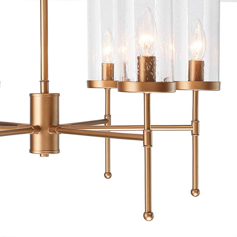 Image 3 Uolin 23 inch Wide Gold 6-Light Linear Chandelier more views
