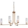 Uolin 6-Light Gold 35.8" Wide Chandelier with Glass Shade