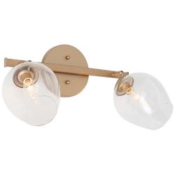 Uolze 2-Light 17.5" Wide Satin Gold Bath Light