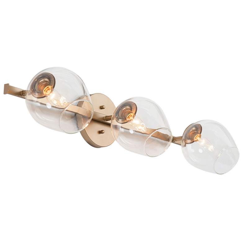 Image 1 Uolze 3-Light 27.5" Wide Gold Bath Light