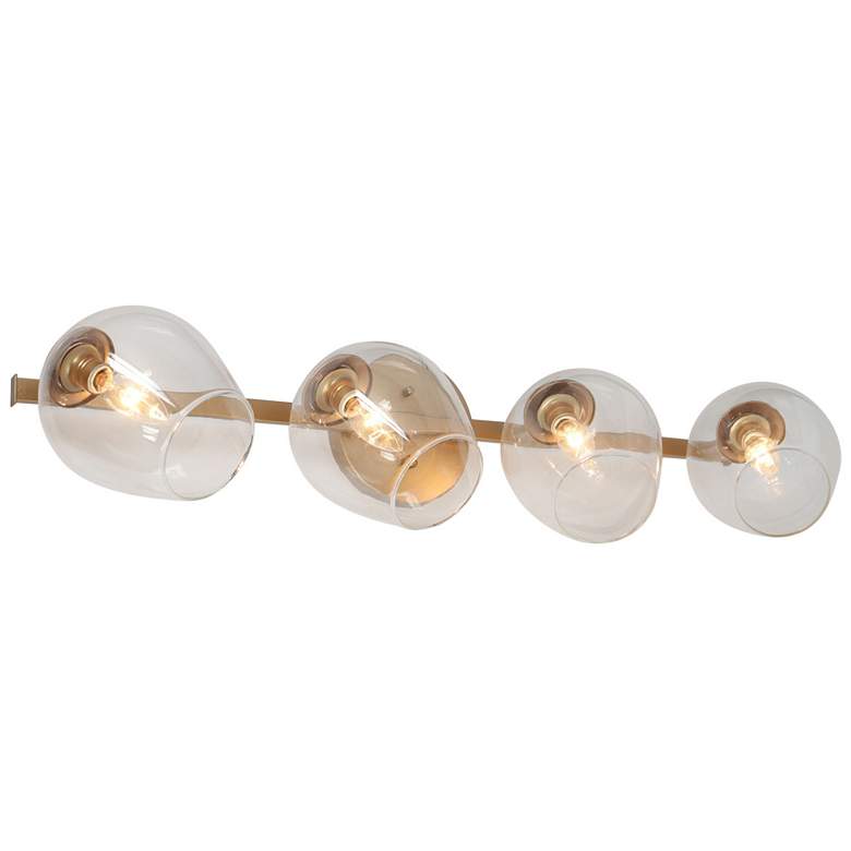 Image 1 Uolze 4-Light 33" Wide Satin Gold Bath Light