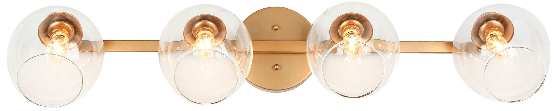 Image 5 Uolze 4-Light 33" Wide Satin Gold Bath Light more views