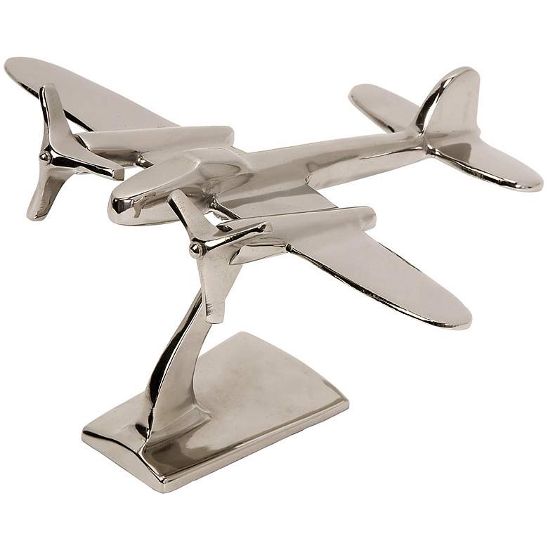 Image 1 Up In The Air Aluminum 9 inch High Plane Statuary