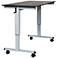Upas Silver and Black Large Crank Adjustable Stand Up Desk