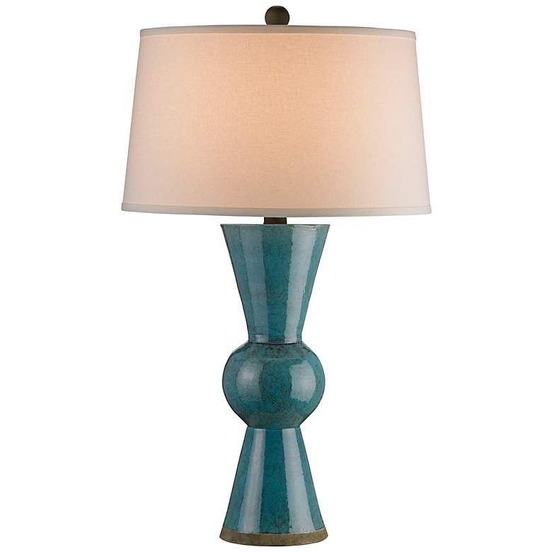 Image 1 Upbeat Terracotta Teal Currey & Company Table Lamp