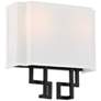 Upham 10 1/4" High Coal and Polished Nickel Wall Sconce