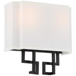 Upham 10 1/4&quot; High Coal and Polished Nickel Wall Sconce