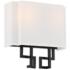 Upham 10 1/4" High Coal and Polished Nickel Wall Sconce