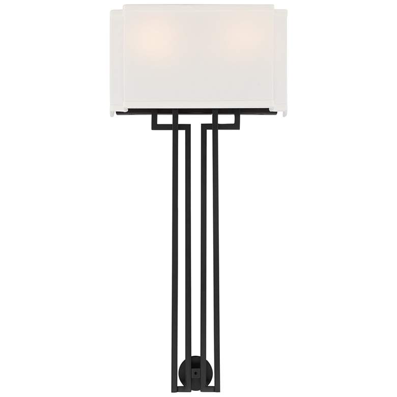 Image 1 Upham 26" High Coal and Polished Nickel Wall Torchiere