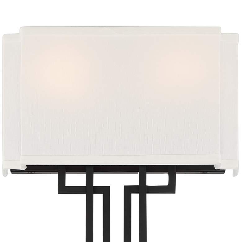 Image 2 Upham 26" High Coal and Polished Nickel Wall Torchiere more views