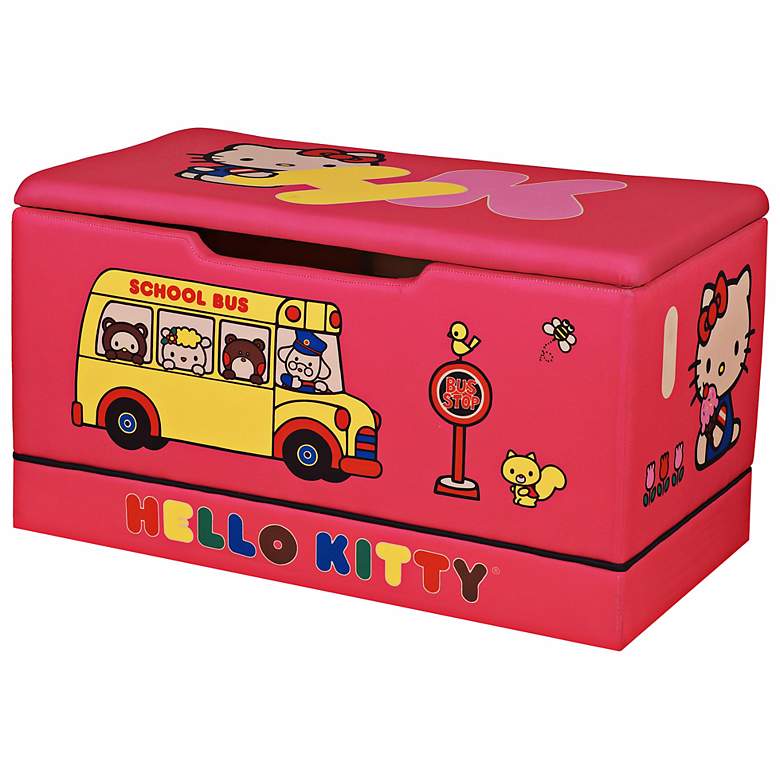 Image 1 Upholstered Hello Kitty Toy Box