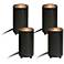Upland 6 1/2"H Black Can Plug-in Accent Uplights Set of 4