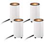 Upland 6 1/2"H White Can Plug-in Accent Uplights Set of 4