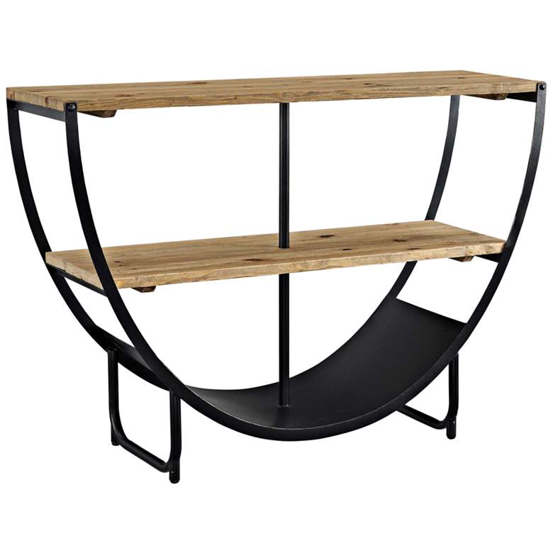 Image 1 Uplift 50 inch Wide Brown and Black 2-Shelf Stand