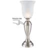 Uplight 20"H Brushed Nickel Finish Touch On-Off Table Lamp