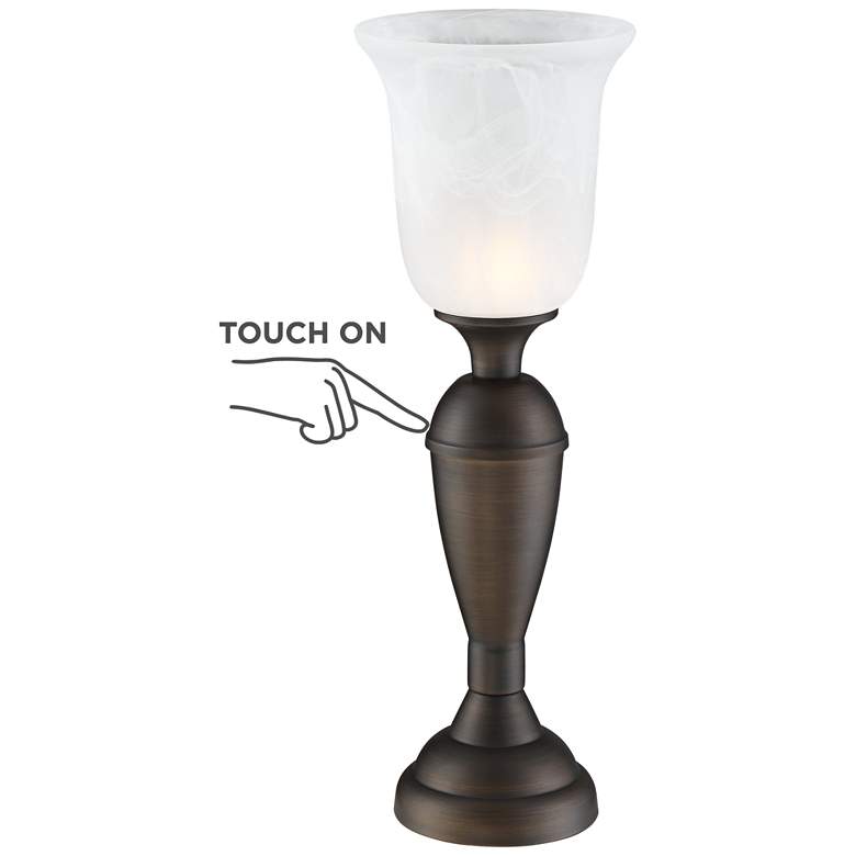 Uplight 20&quot; High Bronze Finish Touch On-Off Table Lamp