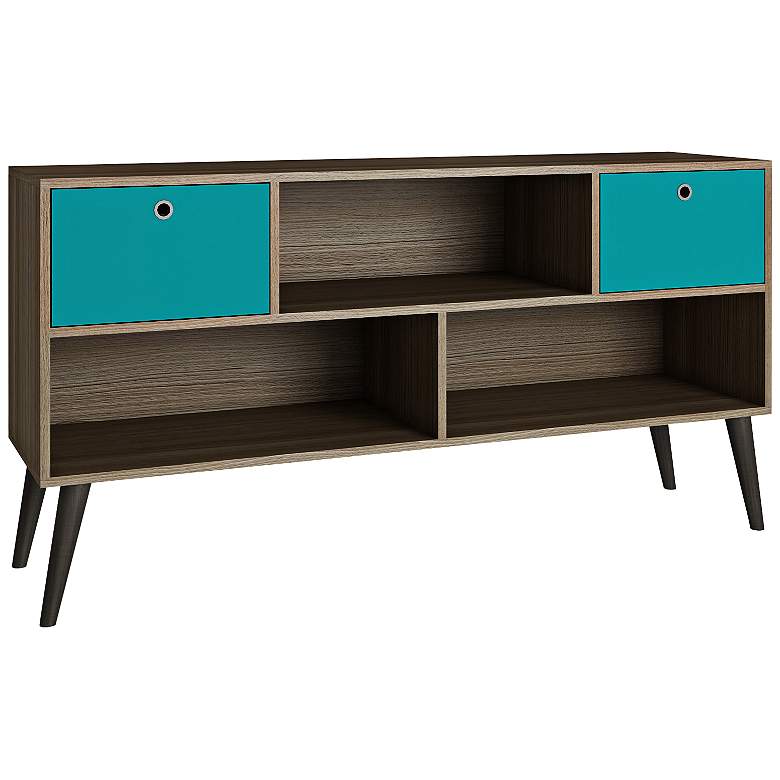 Image 1 Uppsala 53 1/4 inch Wide Aqua Blue Modern TV Stand