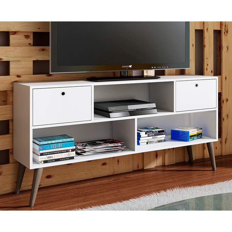 Image 1 Uppsala 53 1/4" Wide White Finish Modern TV Stand