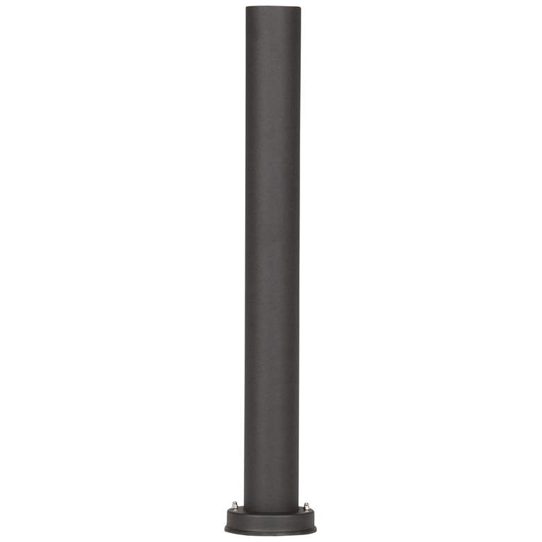 Image 1 Upright 28 1/4 inch High Black Metal Outdoor Bollard Post