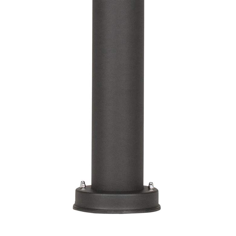 Image 2 Upright 28 1/4 inch High Black Metal Outdoor Bollard Post more views