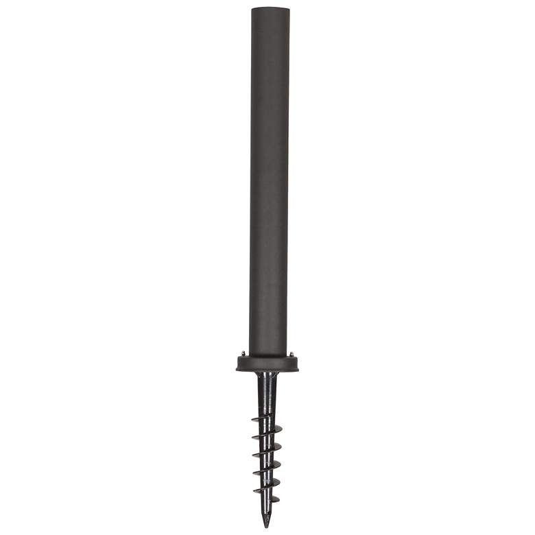 Image 3 Upright 28 1/4" High Black Metal Outdoor Bollard Post more views