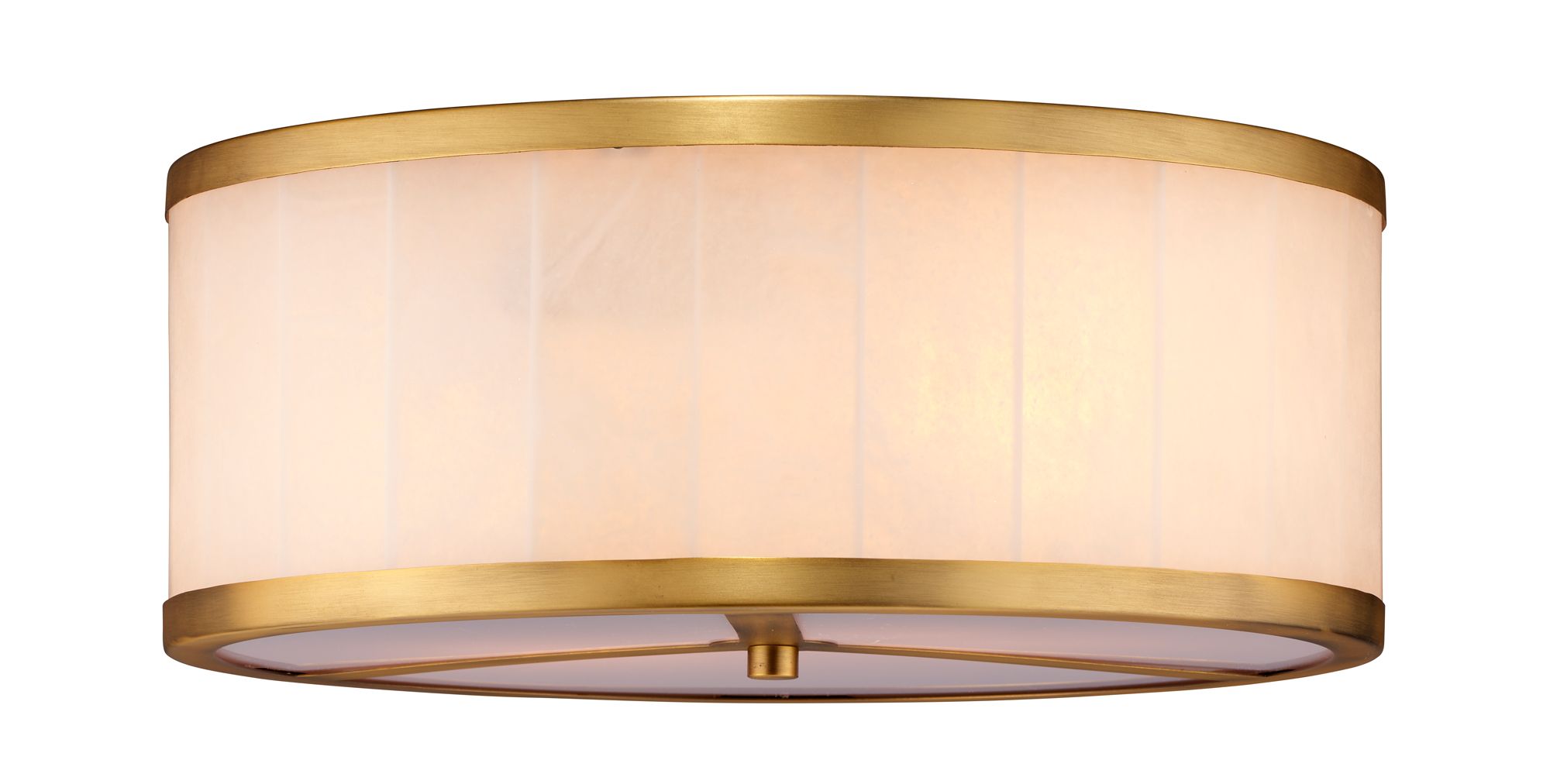 Image 4 Upsala 15"W Antique Brass White Alabaster LED Ceiling Light more views