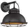 Upton; 1 Light; Large Outdoor Wall; Dark Bronze Finish w Gold Accents