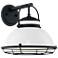 Upton; 1 Light; Large Outdoor Wall; Gloss White Finish w Textured Black