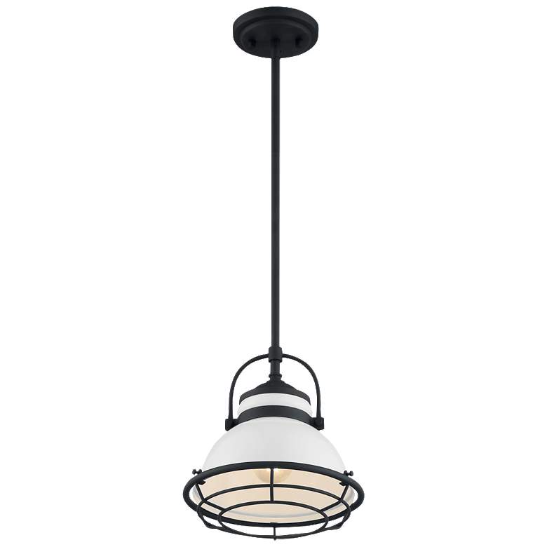 Image 1 Upton; 1 Light; Small Pendant Fixture; Gloss White Finish