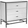 Upton 36" Wide Mirrored 3-Drawer Accent Cabinet