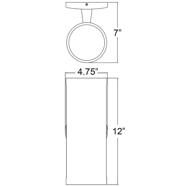 Image 2 Uptown 12" High Bronze 2-Light Wall Sconce more views