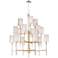 Uptown 15-Light 38.5" Wide Satin Brass/Polished Nickel Chandelier